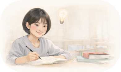 基礎から理解して学ぶ勉強の様子