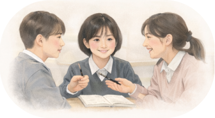 仲間と意見を交わしながら学ぶ授業